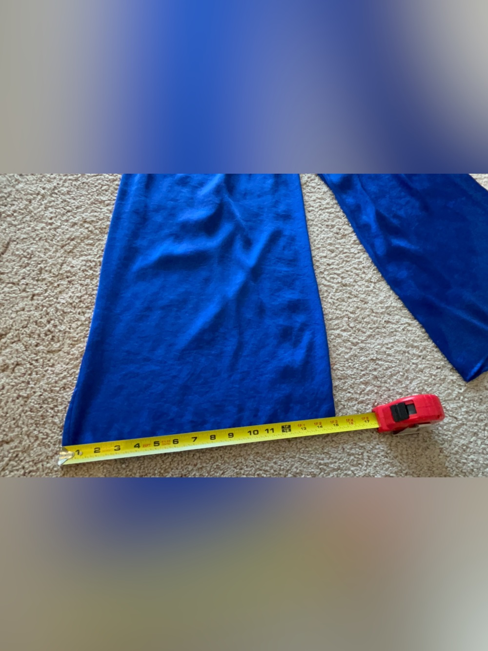 Anthropologie Leifsdottir High Waisted Cobalt Royal Blue wide leg pants Size 0 - Picture 9 of 12